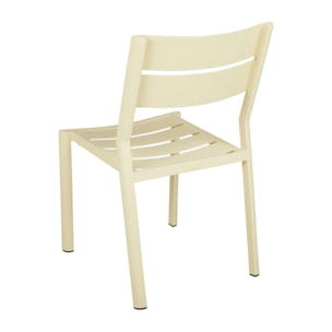 Chaise de jardin en aluminium jaune tendre (lot de 2) STOCKHOLM