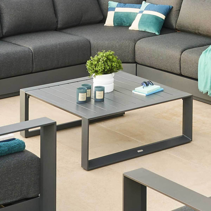 Table basse de jardin carrée Allure Graphite