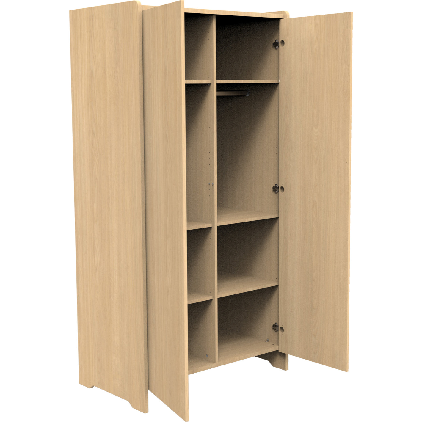 Armoire 2 portes en bois décor chêne miel