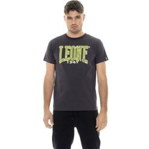 T-shirt uomo a manica corta in cotone, stampa flock Leone 1947 New Era