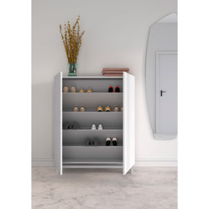 Zapatero melamina Volda blanco 112x90x27 cm