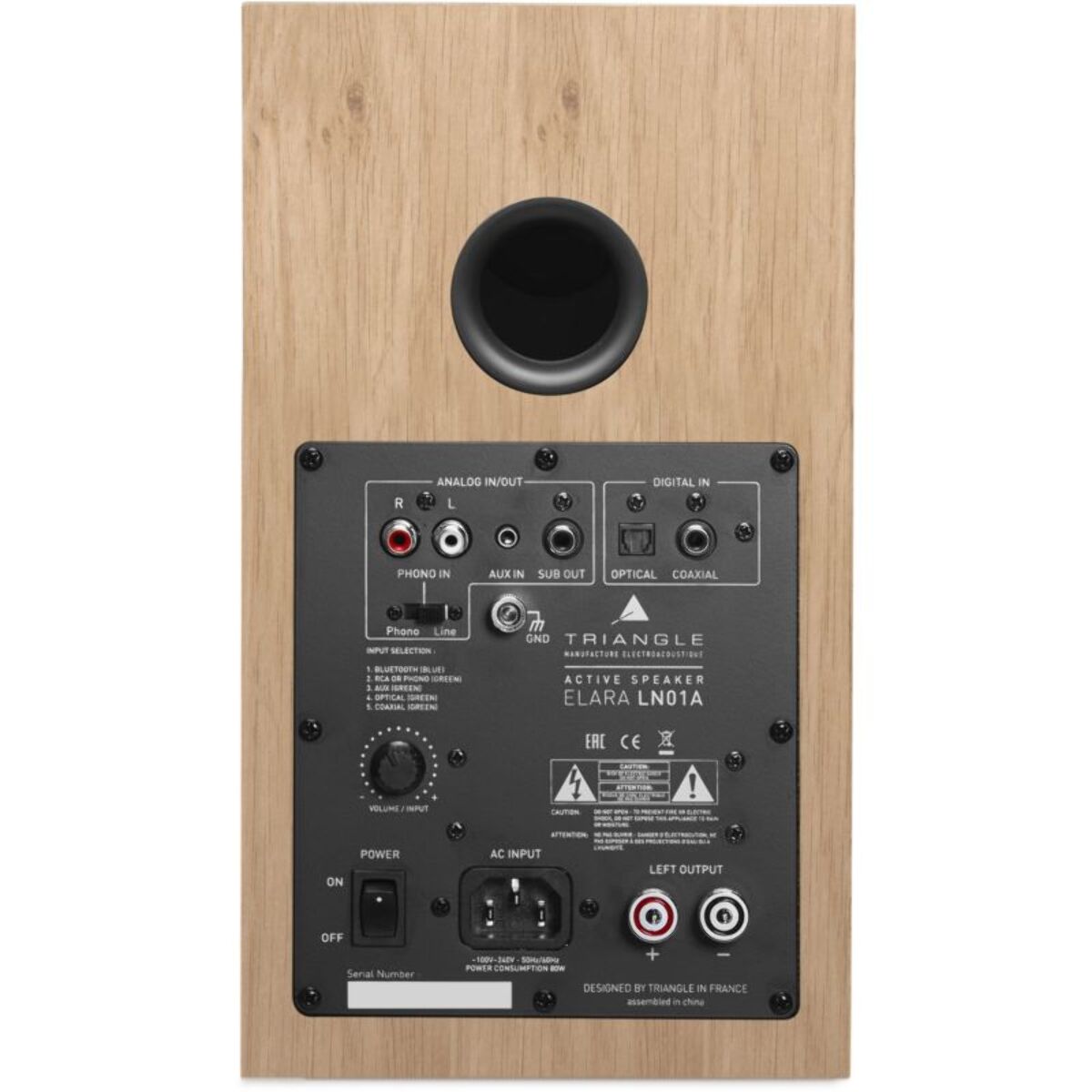 Enceinte bibliothèque active TRIANGLE LN01A ELARA Chene Clair