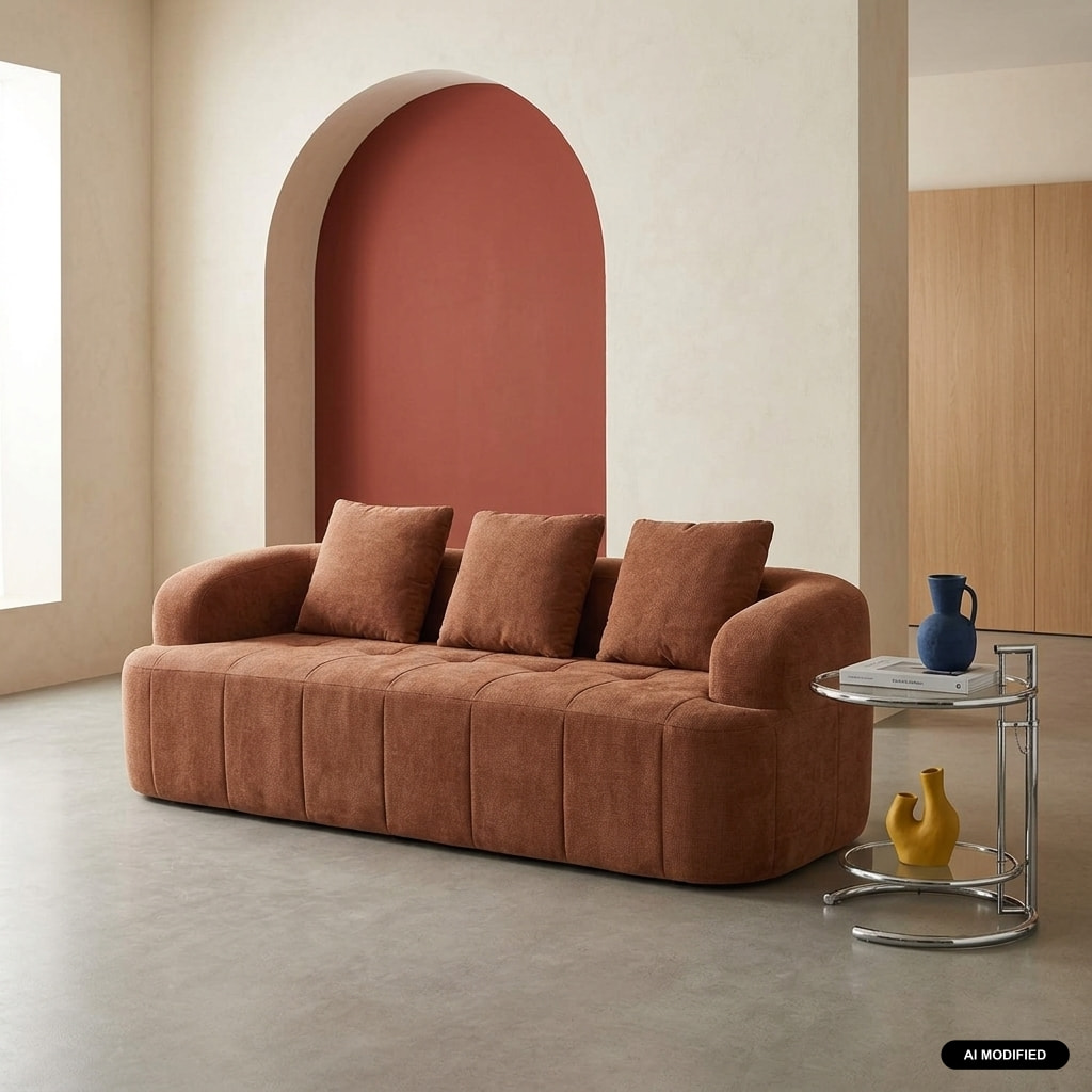 Canapé compressé 3 places tissu NELIO