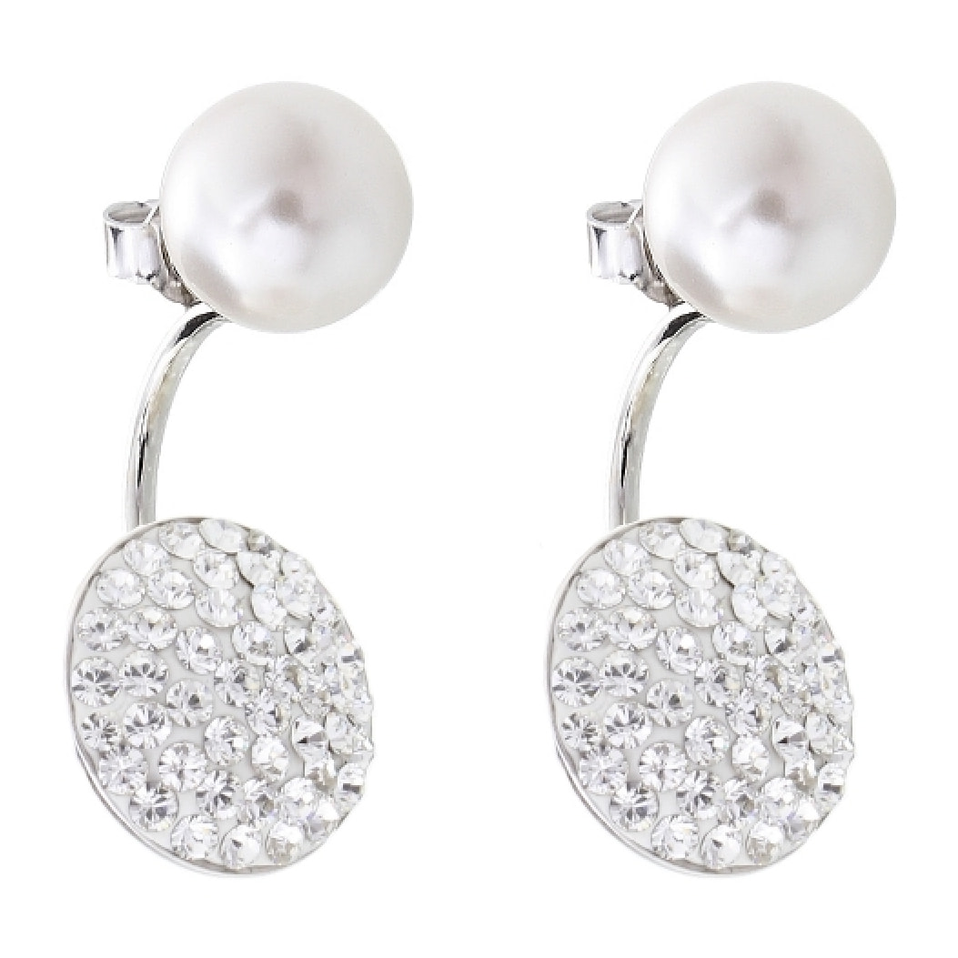 Pendientes Pearls Pave' adornado con cristales de Swarovski