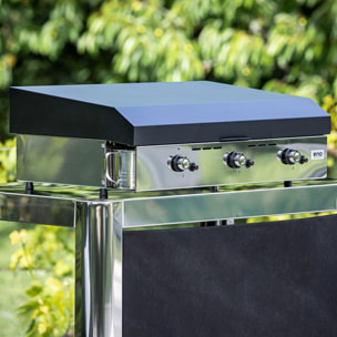 Plancha gaz ENO Initial 65 Inox 3 brûleurs à poser, 62x36 cm