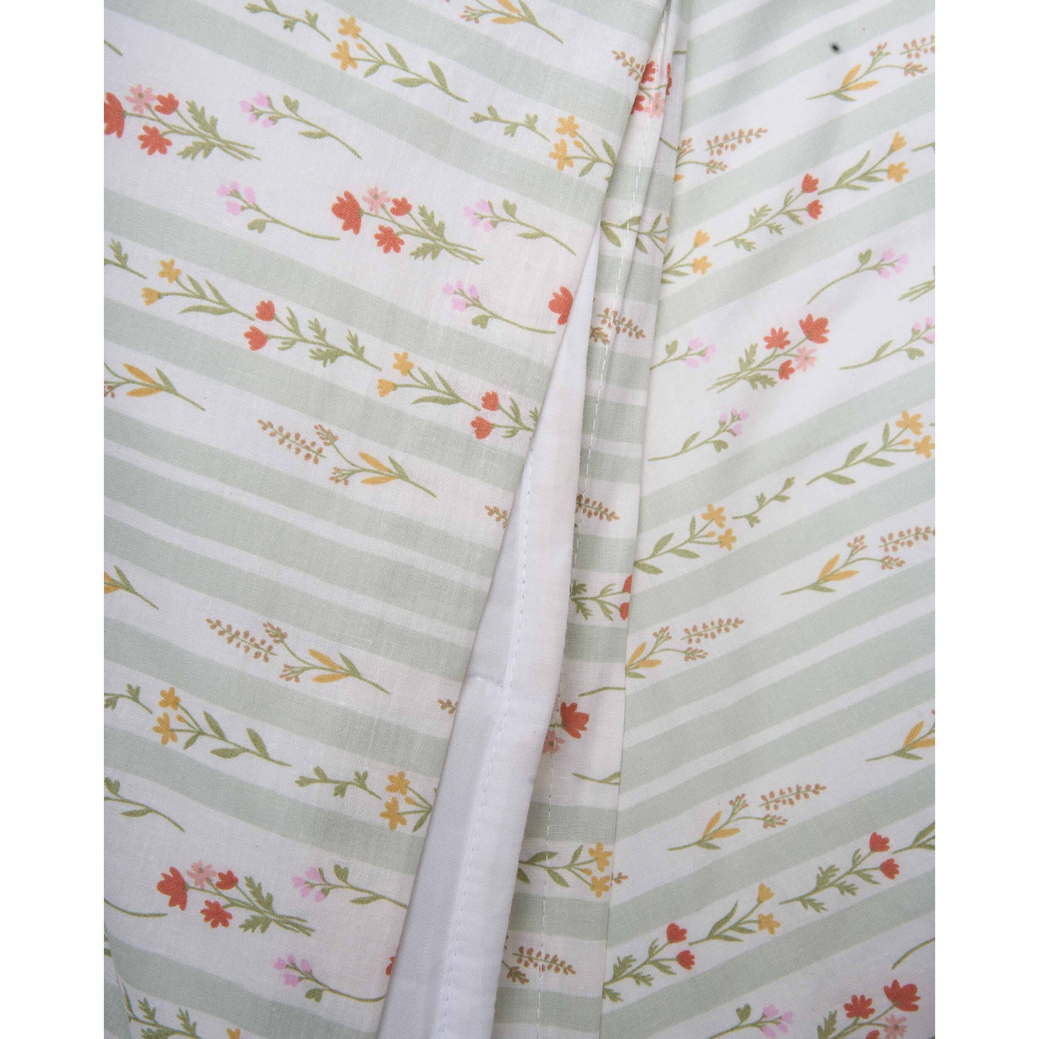 Funda nórdica algodón raya flo verde agua
