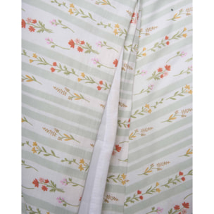 Funda nórdica algodón raya flo verde agua