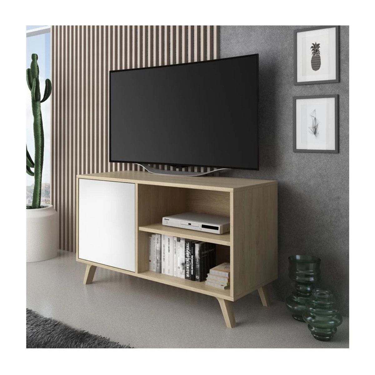 Mueble TV Wind 100 Puccini - Blanco