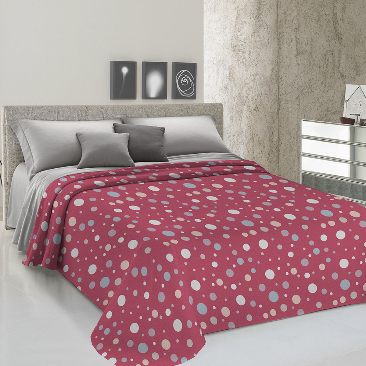 Copriletto di cotone Palla rosso