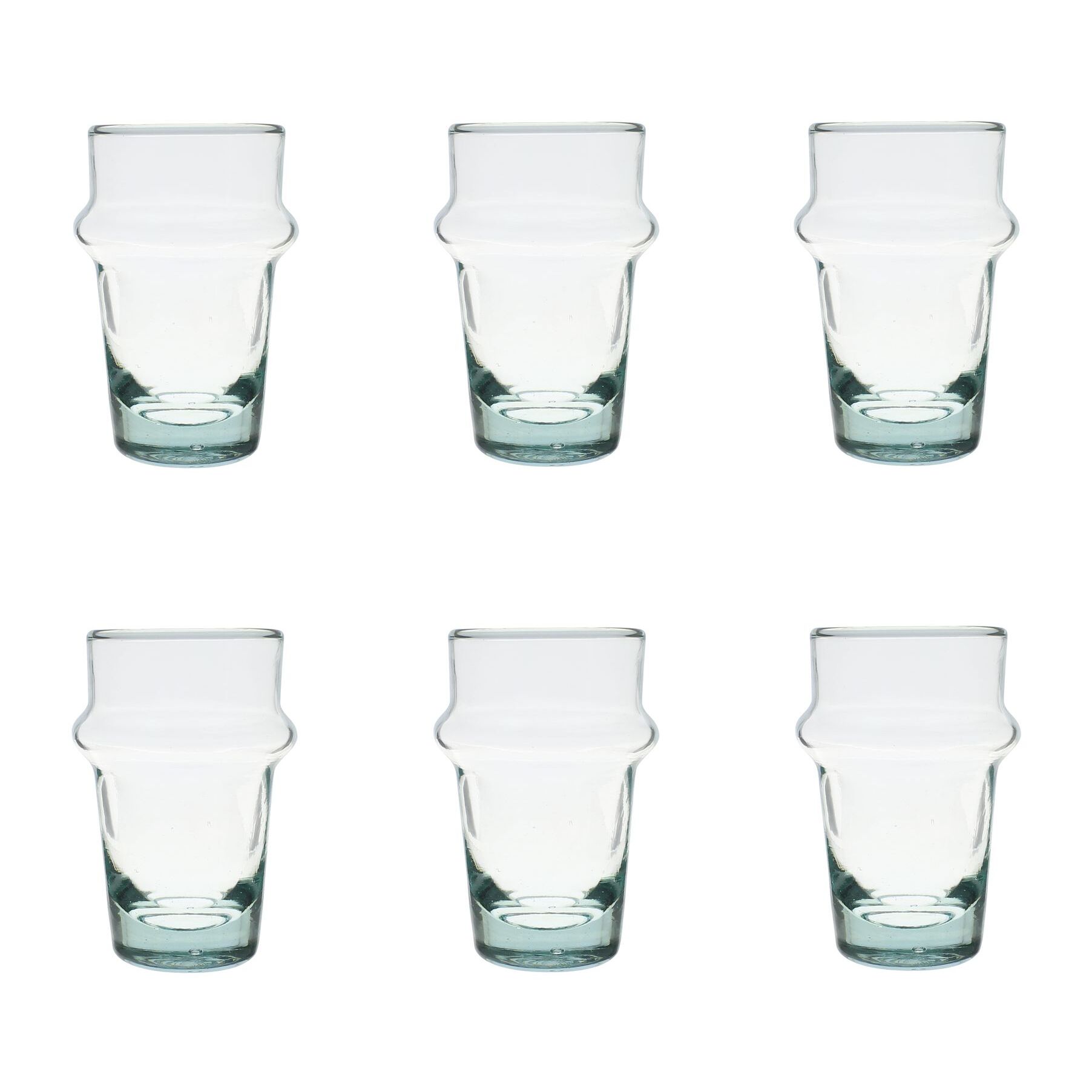 Lot de 6 gobelets à café en verre recyclé 8cl BELDI
