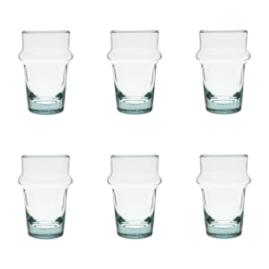 Lot de 6 gobelets à café en verre recyclé 8cl BELDI