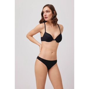 Mini slip in cotone nero