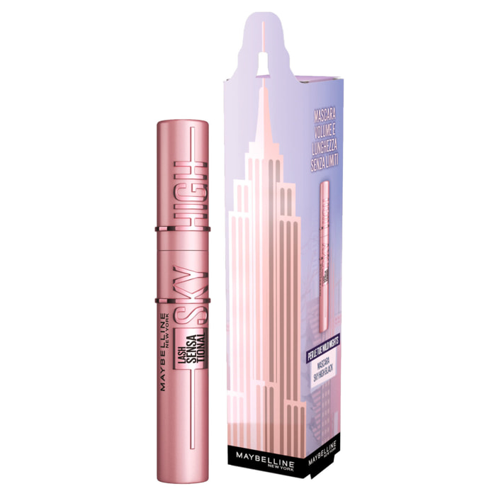 Mascara Nero in Confezione Regalo Natale Sky High Volumizzante e Allungante con Fibre di Bamboo