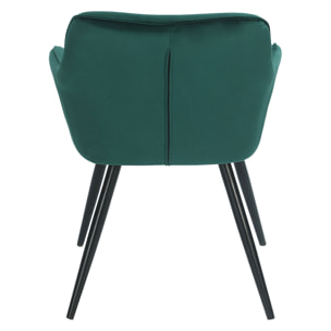 Chaise vintage GISELE velours vert