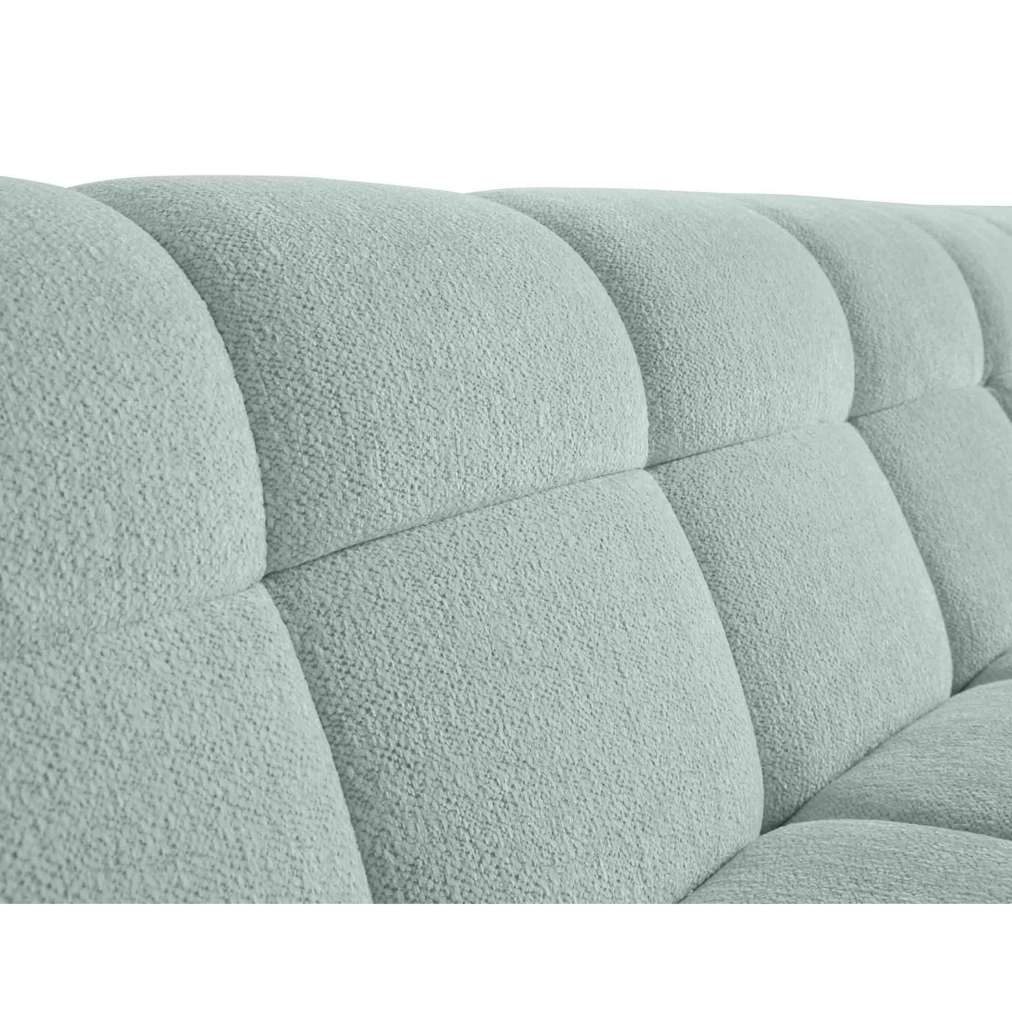 Ray - canapé d'angle droit - 4 places - en tissu texturé - Bleu