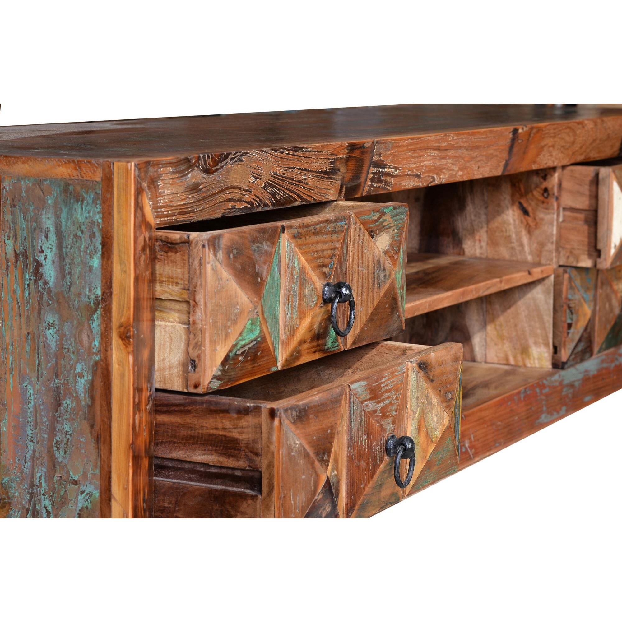 Mueble tv - madera reciclada - 155x40x55cm