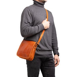 Borsa a tracolla  da uomo In Vera pelle Made in Italy 23x20x9 cm