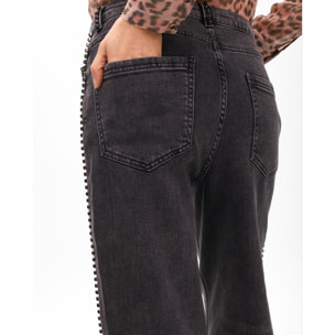 Pantaloni Larghi con Borchie