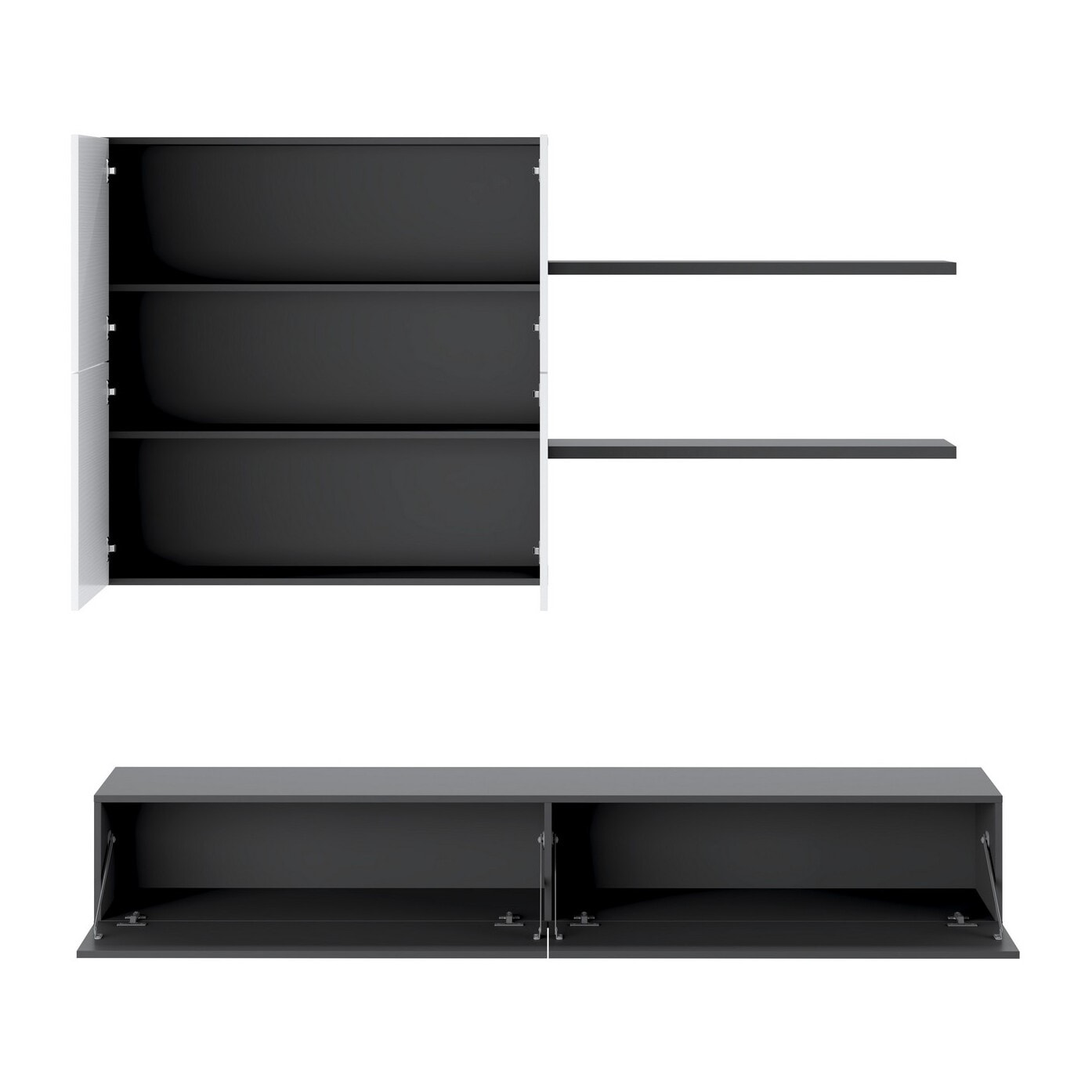 Oresteluchetta Parete soggiorno CARDIFF GRAPHITE LARICE