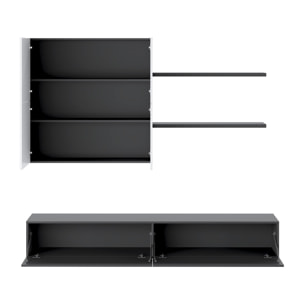 Oresteluchetta Parete soggiorno CARDIFF GRAPHITE LARICE