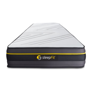 Ensemble - Matelas Mémoire de forme 24cm d'épaisseur - 5 zones de confort - Confort ferme - Sommier tapissier en kit - 1 place