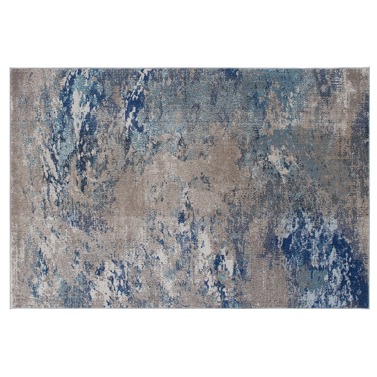 Tapis rectangulaire à motif abstrait bleu 160 x 230 cm CAPS