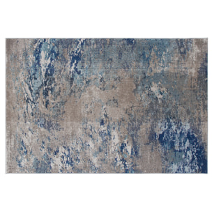 Tapis rectangulaire à motif abstrait bleu 160 x 230 cm CAPS