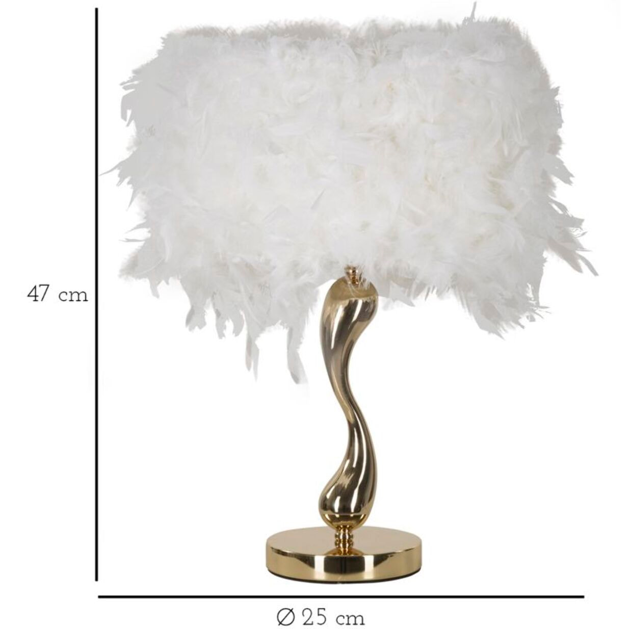 LAMPADA DA TAVOLO CART BIANCA CM Ø 25X47