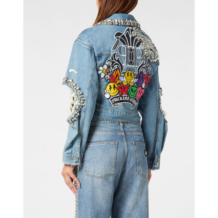 PHILIPP PLEIN Denim Jacket SMILE