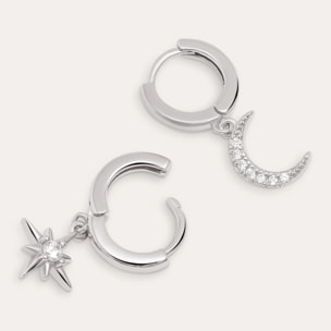 Pendientes Polar Moon Spark Plata