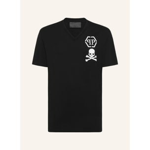 PHILIPP PLEIN Camiseta cuello pico SKULL