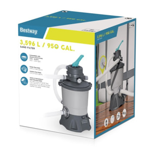 Bestway Pompe de filtration à sable pour piscine hors sol 3 596 L/h