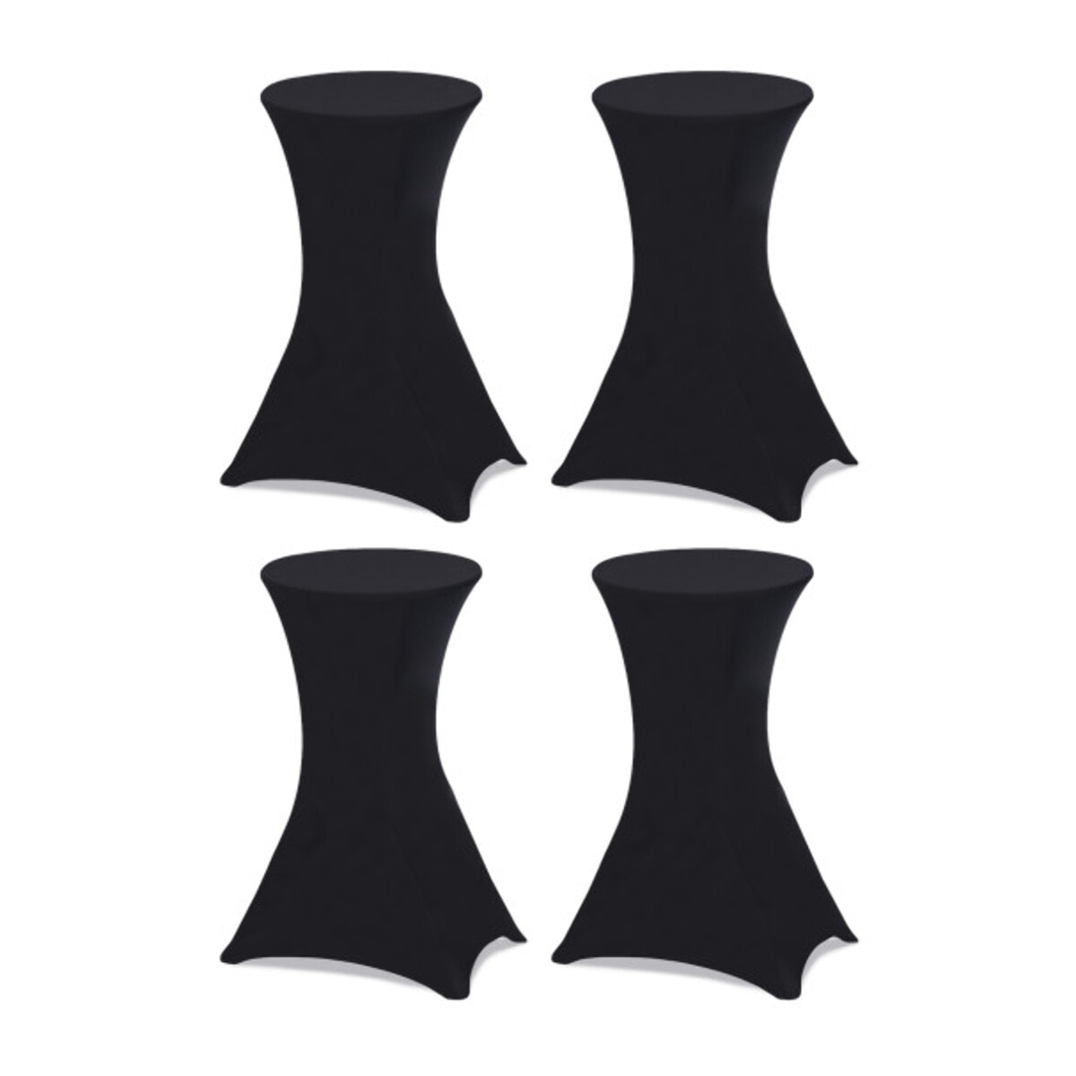 Tables hautes pliantes avec housse - Noir