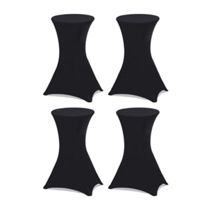 Tables hautes pliantes avec housse - Noir