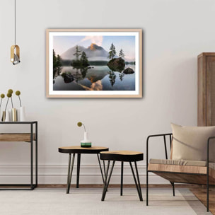 Affiche nature's awakening Affiche + cadre en bois - Chêne