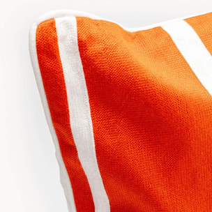 Coussin Arty orange et blanc Kare Design