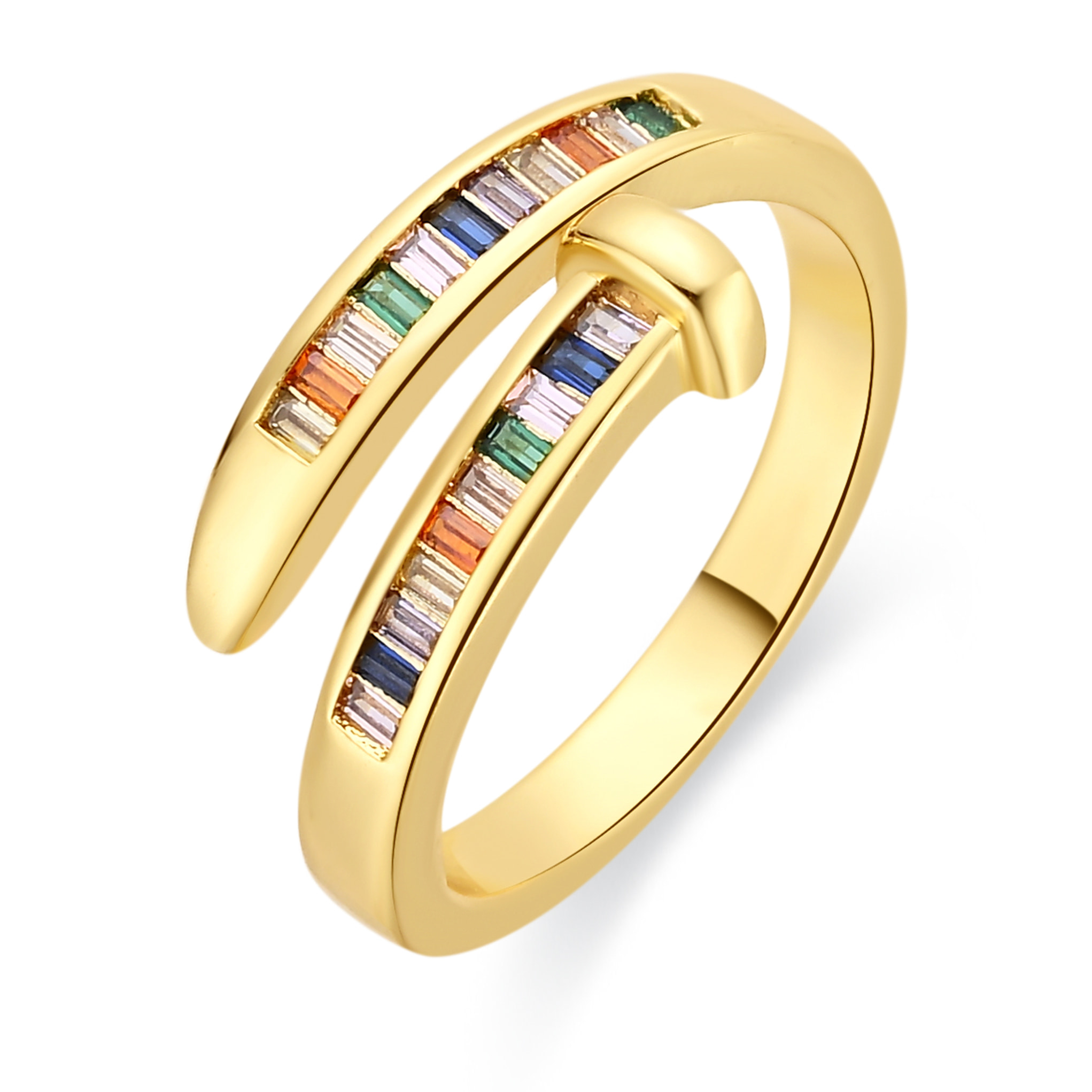 Anillo Hagor acabado oro amarillo 18k