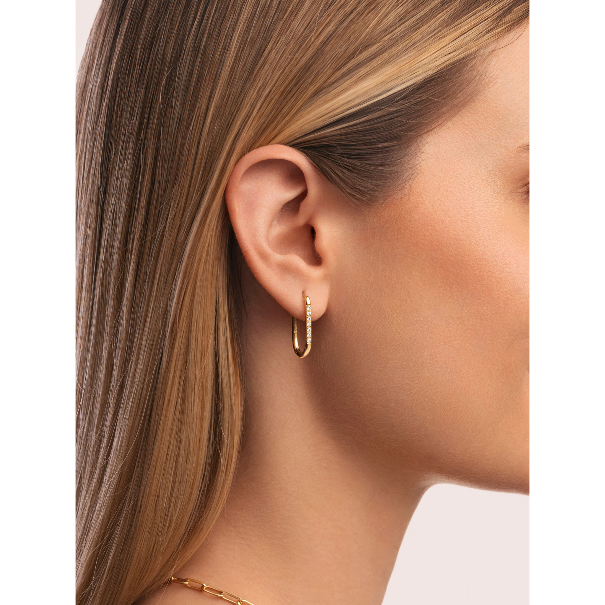 Pendientes Aro Bibi Acero Baño Oro