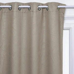 Rideau occultant "Feuilles" beige 140x260cm