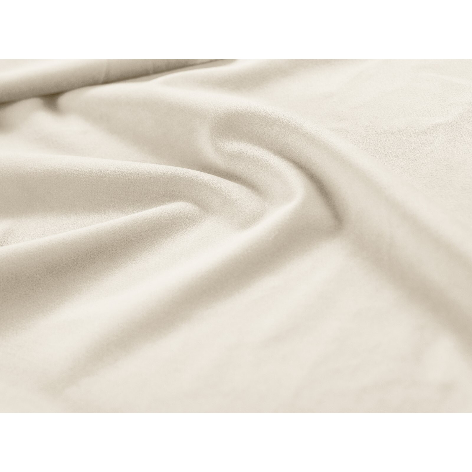 Méridienne droite "Bali" en velours beige clair