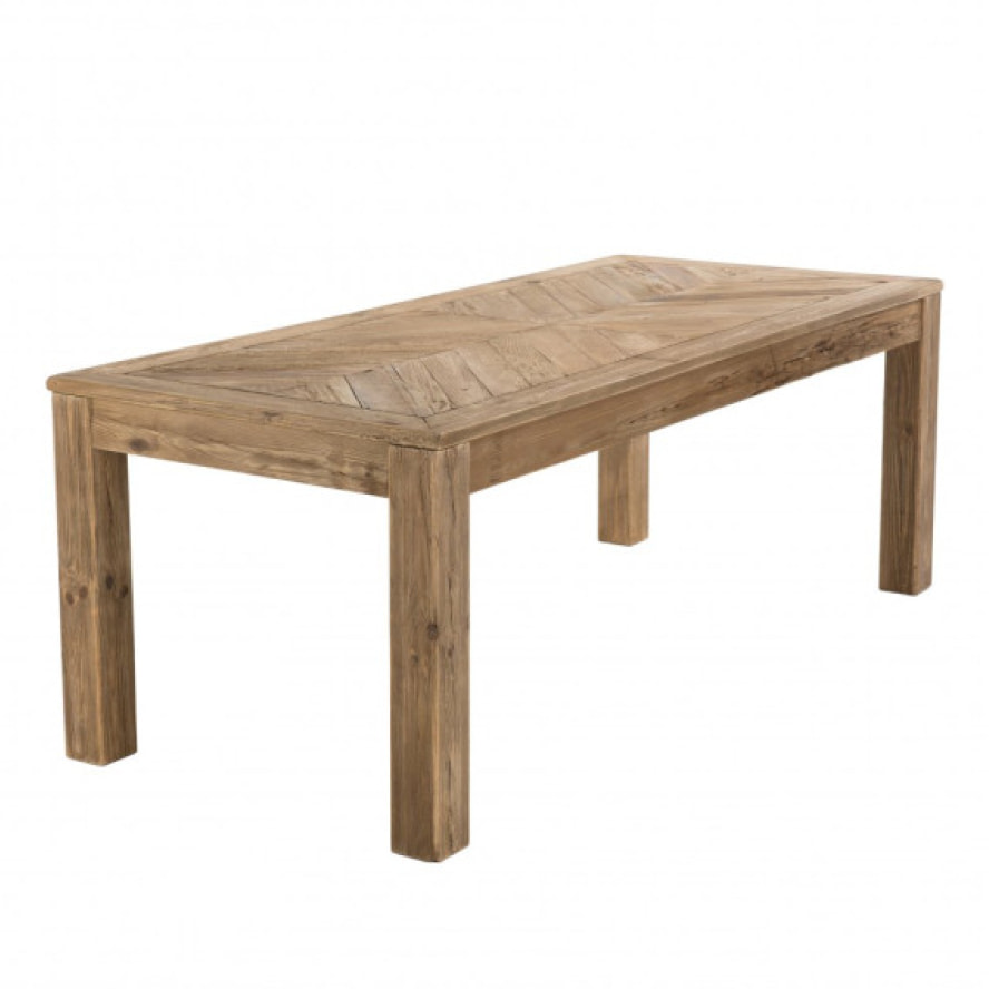 Table de repas rectangulaire en pin recyclé L200cm - ORIGIN