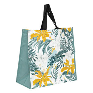 Sac de shopping motif tropical 45x43cm
