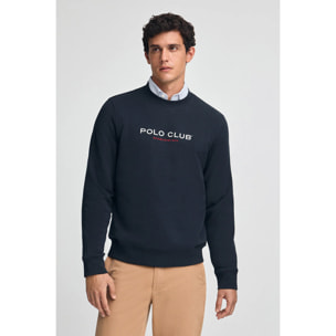 Sudadera azul marino de corte relajado Established 2012 Polo Club