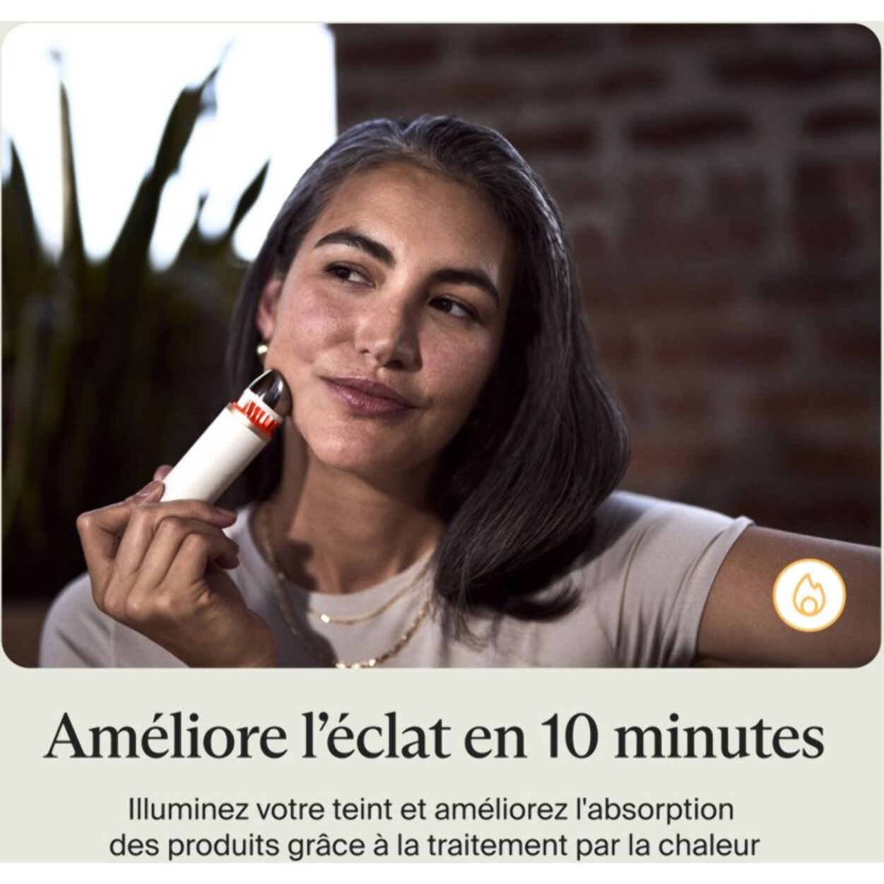 Appareil éclat visage THERABODY TheraFace anti-cernes blanc