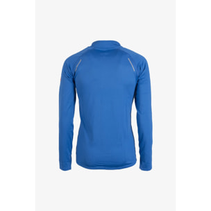 Felpa Esercito a maniche lunghe con zip sport azzurra uomo