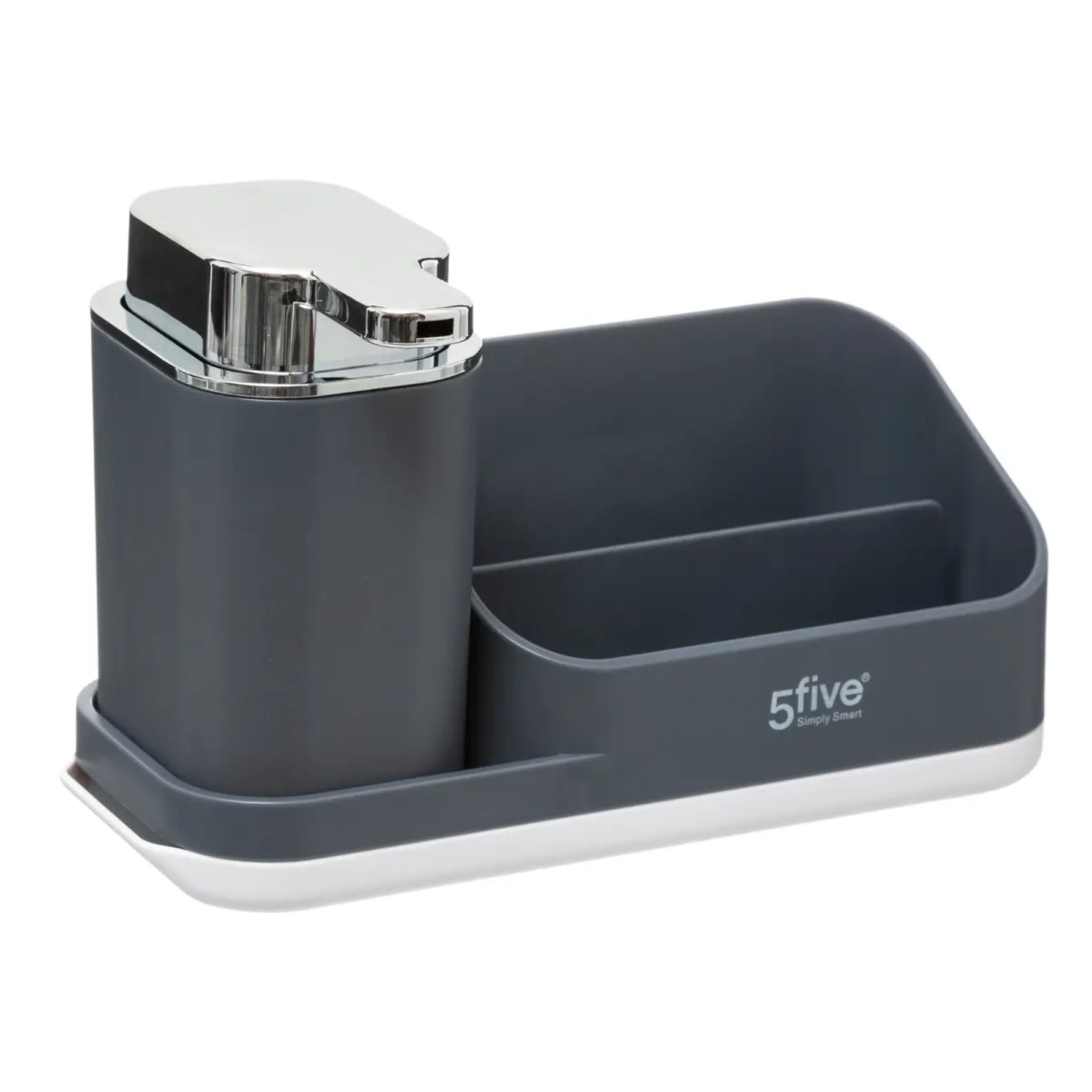 Organiseur évier avec distributeur 300ml "Néo" gris