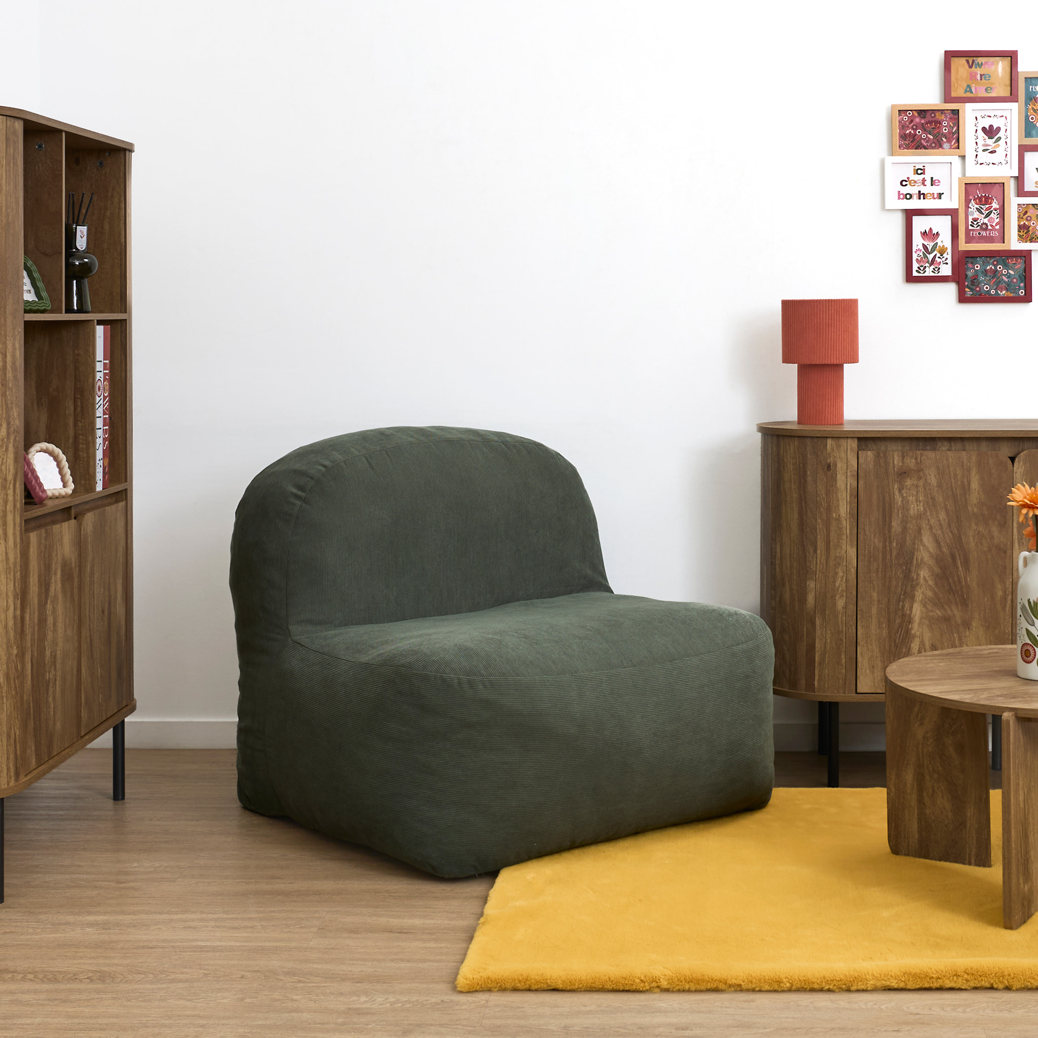 Fauteuil - HOME DECO FACTORY - Jules - Compact - Vert