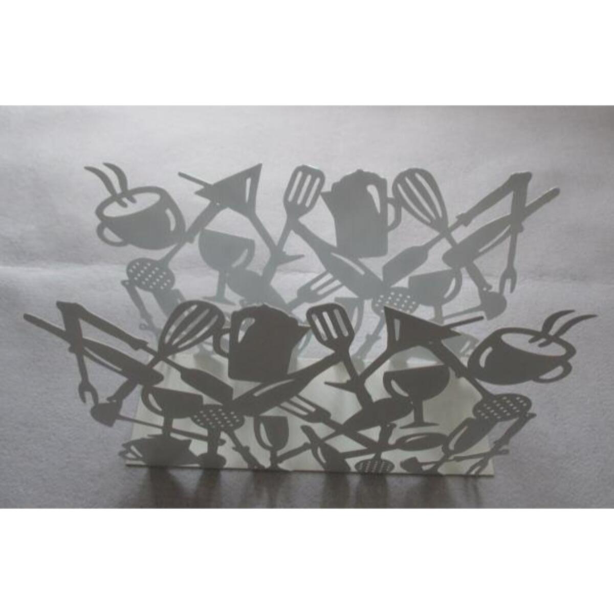 Set di 2 portariviste in metallo design posate bianco cm35x12h26