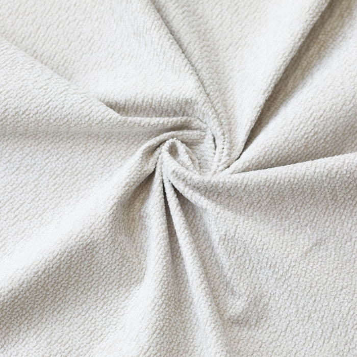 Ensemble sommier + tête de lit Eden chenille bouclettes Crème