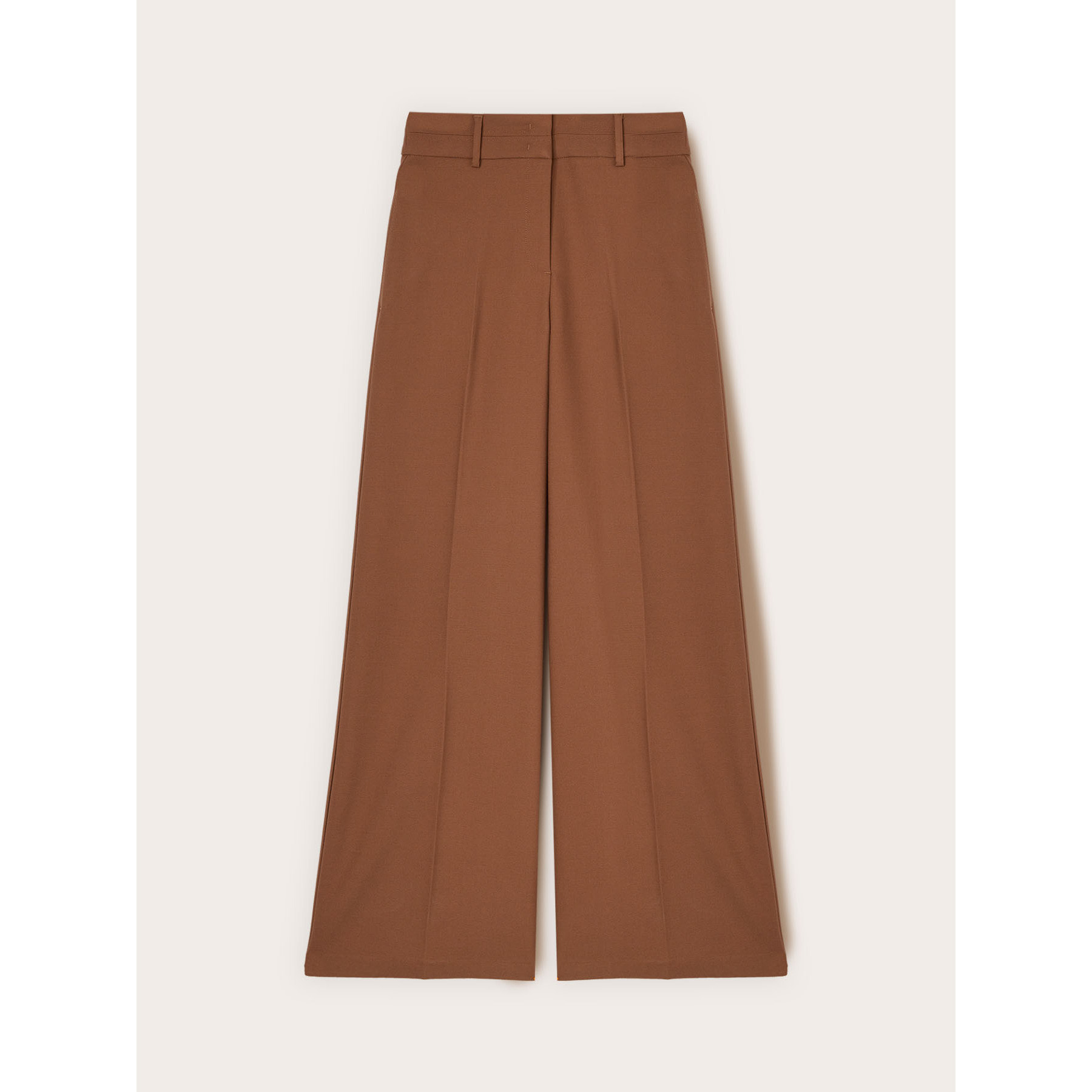 Motivi - Pantalones palazzo de poliviscosa - Marrón